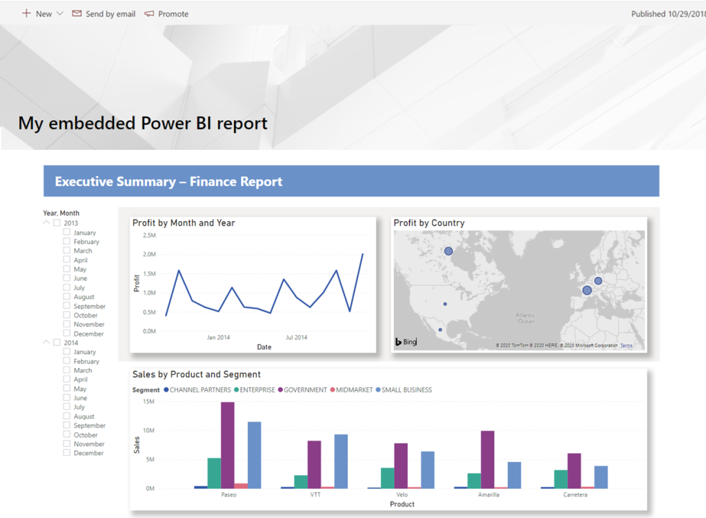 How to embed a Power BI report in SharePoint Online